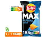 Alle Lay's MAX 185 gram 1+1 gratis bij de AH