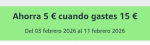 Ahorra 5€ cuando gastes 15€ en Belleza en Amazon.