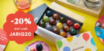 20% korting op elk doosje bonbons dat jezelf samenstelt bij Chocoladebezorgd
