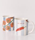Women'secret Pack 2 Tazas Estampado Rayas, Chiles Y Tomates por 5,39€
