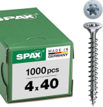 Spax Spaanplaatschroef Verzinkt Torx 4.0 x 40 - 1000 stuks voor €25,09 bij Amazon