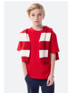 Camiseta piqué de manga corta cuello redondo de niño TEX por 1.99€.