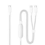 Anker USB C Cable, 4 ft 2-in-1 Type C Cable, 140W Max Fast Charging Braided White