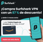 Hasta 30€ cheque Amazon por compra 2 años + 3 meses Gratis VPN Surfshark