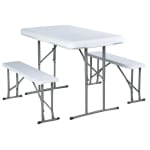Set 1 Mesa y 2 Bancas Plegables Blanco por $1,079 | Sodimac