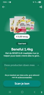 €5 korting op Beneful via Tikkie