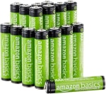 Amazon Basics 16 stuks oplaadbare AAA NiMH-batterijen, 800 mAh voor €11,03