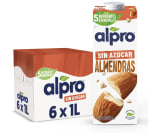 Alpro Bebida Vegetal de Almendras sin Azúcar (6 x 1 L) por 7,69€ en Amazon