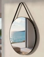 Espejo De Pared Redondo Colgante Negro 60 cm Decorativo Basement Home por $19.990