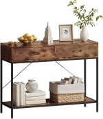 Mesa consola con 2 cajones y estante por 26.99€