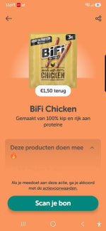 BiFi Chicken (1+1) voor €0,79 via Tikkie bij Jumbo