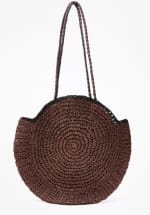 Bolso Shopper redondo efecto natural por 9.99€.