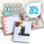 30% korting op agenda’s en kalenders bij Smartphoto