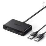 Ugreen Switch Box Adaptateur Usb 2 Entrées 3 Sorties Vers Ordinateur à 32,99€