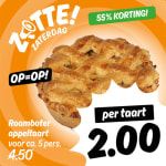 Roomboter appeltaart voor €2 bij poiesz