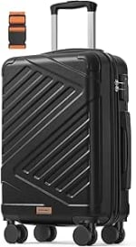 SONGMICS Hard Shell Suitcase, ABS Luggage Trolley with TSA Lock, 4 Double Spinner