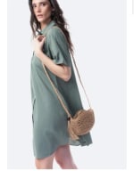 Bolso Bandolera redonda acabado rafia de mujer TEX por 7.99€.