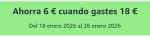-6€ de Descuento cuando gastes 18€ en Amazon.