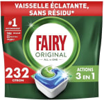 Pack de 232 tablettes lave-vaisselle Fairy Original Tout En 1 à 28,90€