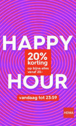 20% korting bij HEMA tijdens Happy Hour (min. besteding €20)