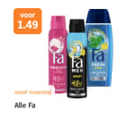 Alle Fa voor €1,49 bij de AH