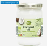 Biologische kokosolie 450 ml. voor €2,99 bij de Aldi