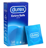 Boîte de 12 préservatifs Durex Extra Safe transparents à 1€