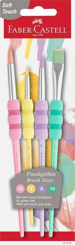 Faber Castell Set de pinceles con mango blando, 4 piezas por 2.31€