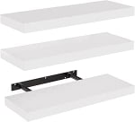 Juego de 3 Estantería Blanca con Soportes Invisibles por 14.84€