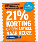 21% korting op een artikel naar keuze in de Gamma