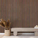 STRIVO Acoustic Slat Panel Walnut 2400x600mm £24.95