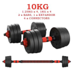 Juego De Mancuernas Ajustables 2 en 1 de 10Kg por 14.63€