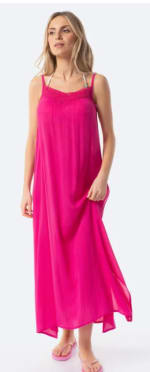 Vestido de viscosa con tirantes y encaje delantero de mujer TEX por 9.99€