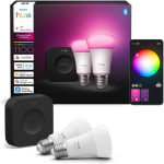 Philips Hue White and Color Starter Pack E27 1100lm 2-pack + Bridge Pro voor €119