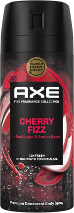 3 botes Axe desodorante en aerosol Axe Cherry Fizz, 150 ml por 5.53€