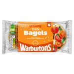 Warburtons Sesame Thin Bagels x6 / Sliced Bagels x5 / Cinnamon & Raisin Bagels x5 / P