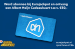 Eurojackpot-abonnement met €50 AH-cadeaukaart bij Vakantieveilingen