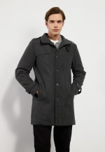 Abrigo corto Pier One mottled dark grey por 34.31€