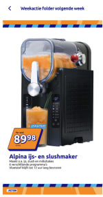 Alpina slush & ijsmachine voor 89,98 euro