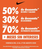 Hasta 70% en artículos seleccionados en Nike Factory Store y Nike Unite