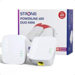 Strong AV600 Adaptador Powerline Set, PLC HomePlug AV2, Plug & Play por 24,99€