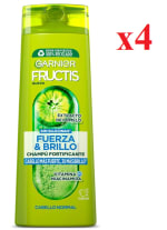 4 x Garnier Fructis Champú Fuerza & Brillo, 380ml por 8.77€