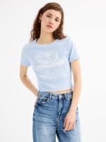 Camiseta crop manga corta surf camp por 5.99€
