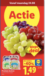 Premium druiven (400 g) voor €1,49 bij Lidl