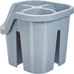 Addis Eco 100% Recycled Plastic Cutlery Drainer Tray – 4 Compartment Caddy, Light Gre