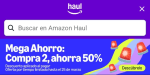 Compra 2, Ahorra el 50% con Amazon Haul.
