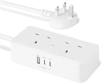 Amazon Basics Power Strip with 2 AC Outlets, 20W USB C Fast Charging, 2 USB C, 1 USB