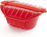 Lékué Estuche Vapor hondo de silicona platino, Rojo, 1-2 personas por 11.85€