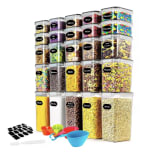 JUPPLIES Botes Cocina Almacenaje Recipientes Herméticos Tarros Plástico Cereales