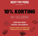 10% korting op je bestelling bij Meat For More